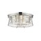 Z-Lite Cape Harbor 3 Light Flush Mount, Polished Nickel & Clear 491F3-PN - alternate 1